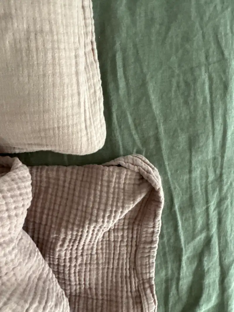 Customer image of Organic Airy Gauze Throw
