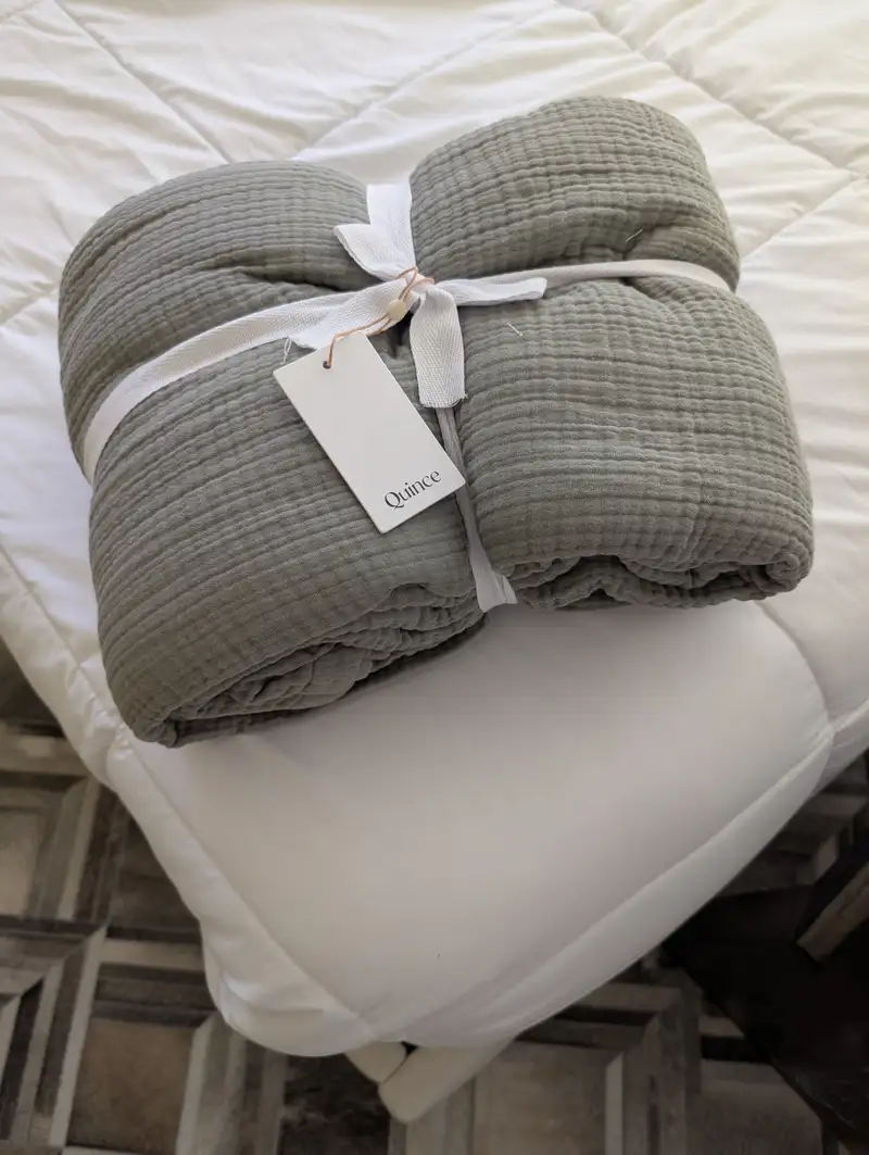 Customer image of Organic Airy Gauze Throw