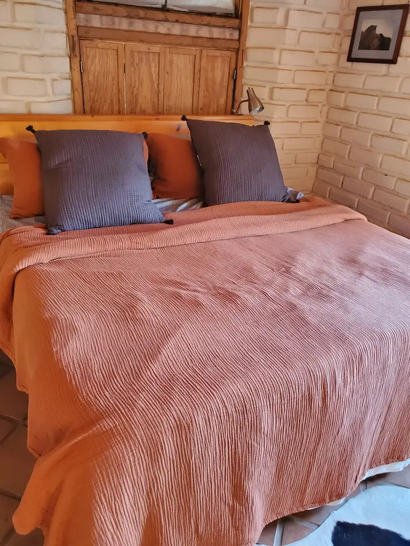 Customer image of Organic Airy Gauze Throw