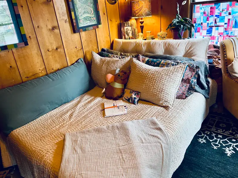 Customer image of Organic Airy Gauze Throw