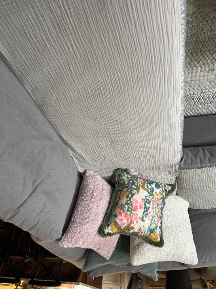 Customer image of Organic Airy Gauze Throw