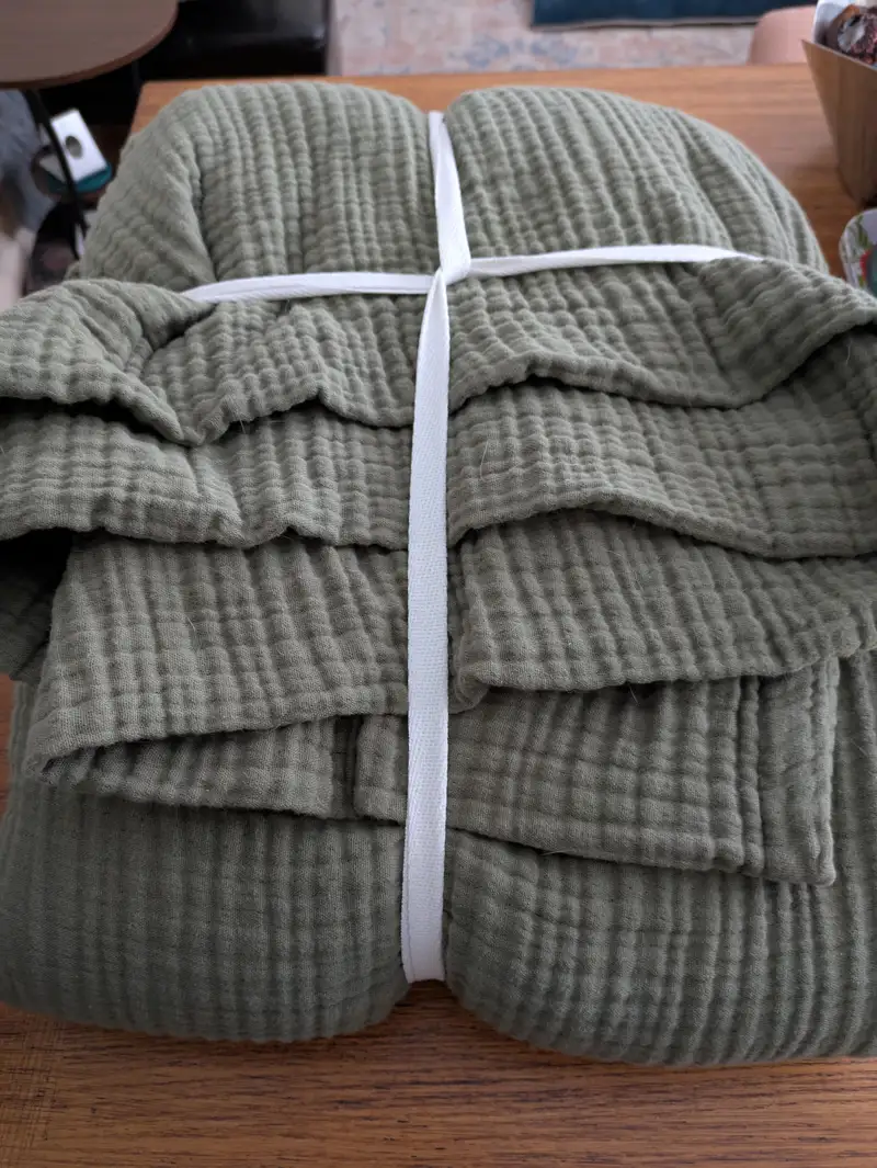 Customer image of Organic Airy Gauze Throw