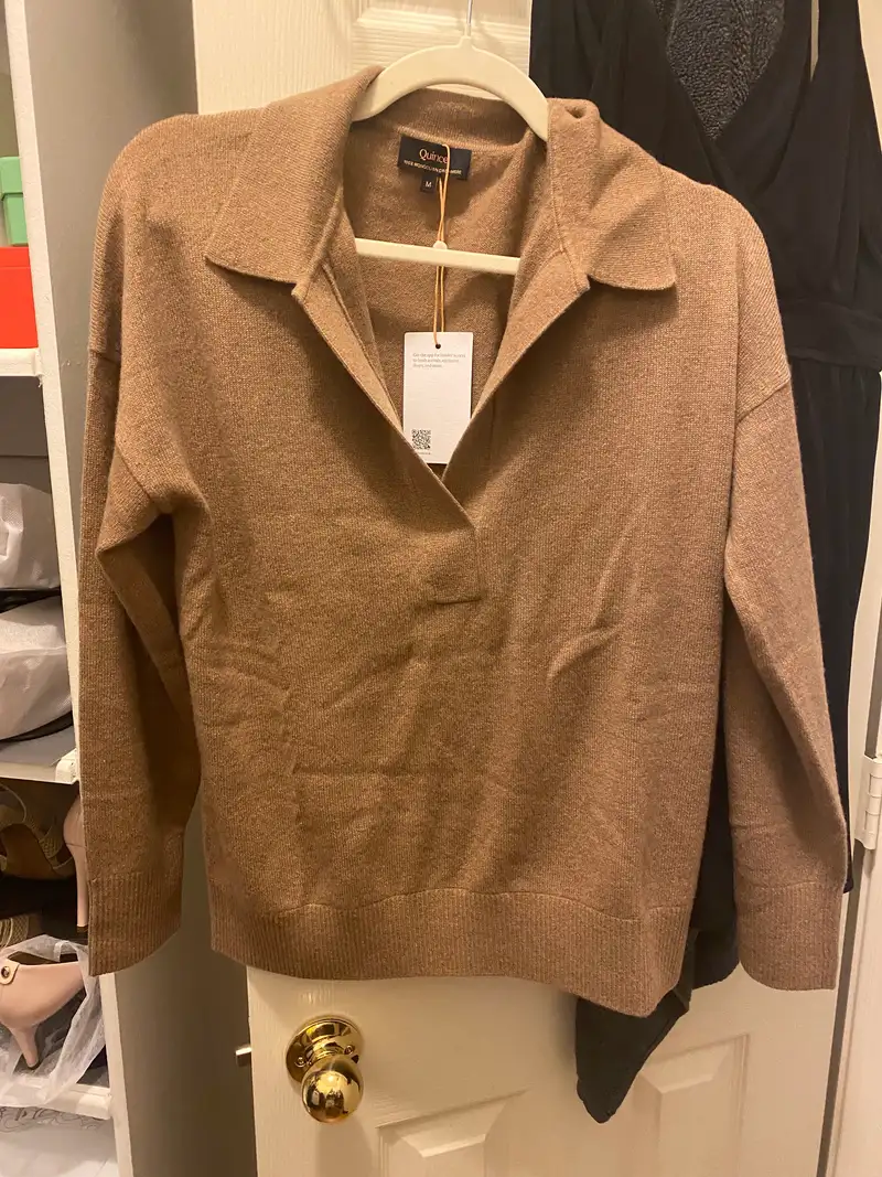 Women's Mongolian Cashmere Polo Sweater