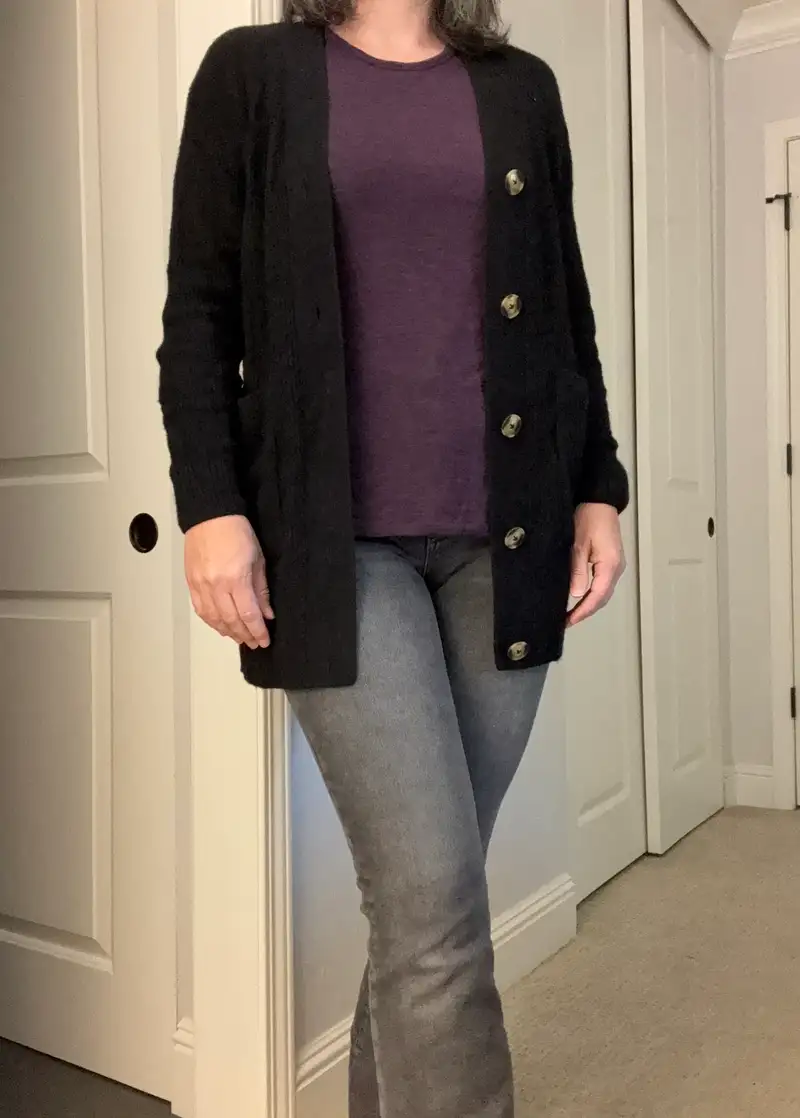 Customer image of Baby Alpaca-Wool Oversized Cardigan 
