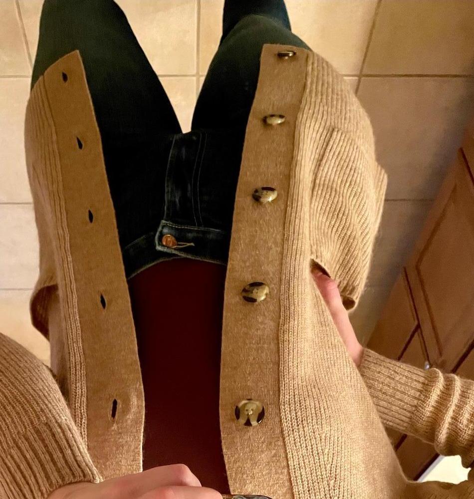 Customer image of Baby Alpaca-Wool Oversized Cardigan 