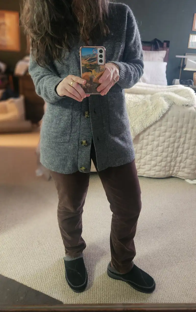 Customer image of Baby Alpaca-Wool Oversized Cardigan 