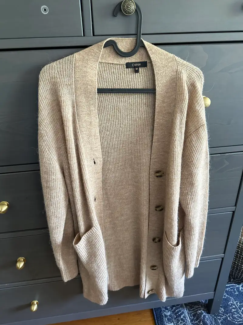 Customer image of Baby Alpaca-Wool Oversized Cardigan 