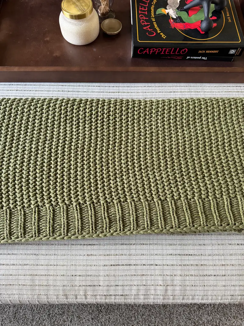 Italian Recycled Cotton Geometric Throw