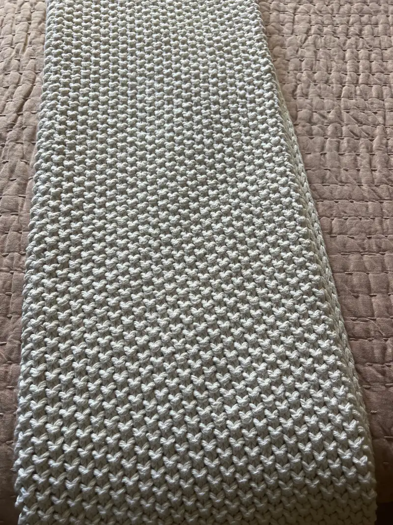 Italian Recycled Cotton Geometric Throw