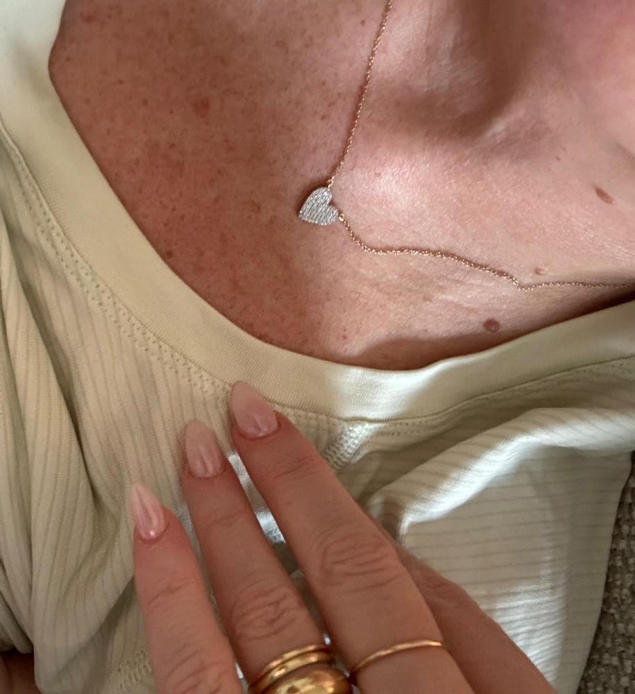 14K Gold Petite Baguette Diamond Necklace