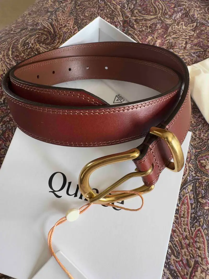 Allegra European Leather Belt | Quince Canada display picture 1