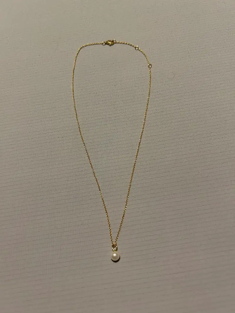 14K Gold East West Emerald Baguette Bar Necklace