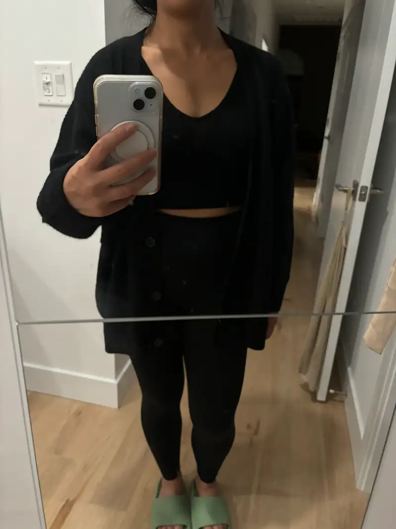 Customer image of Mongolian Spring Cashmere Oversized Boyfriend Cardigan Sweater