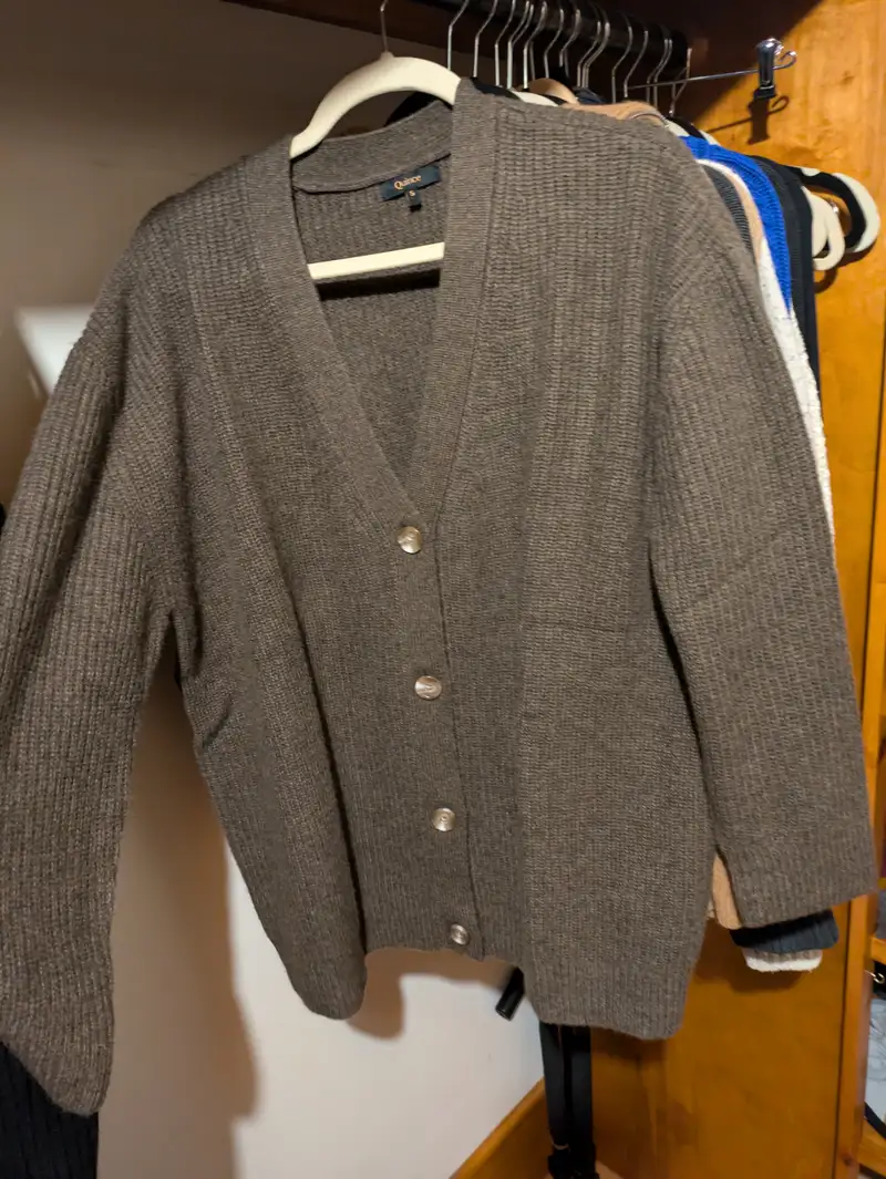Customer image of Mongolian Spring Cashmere Oversized Boyfriend Cardigan Sweater