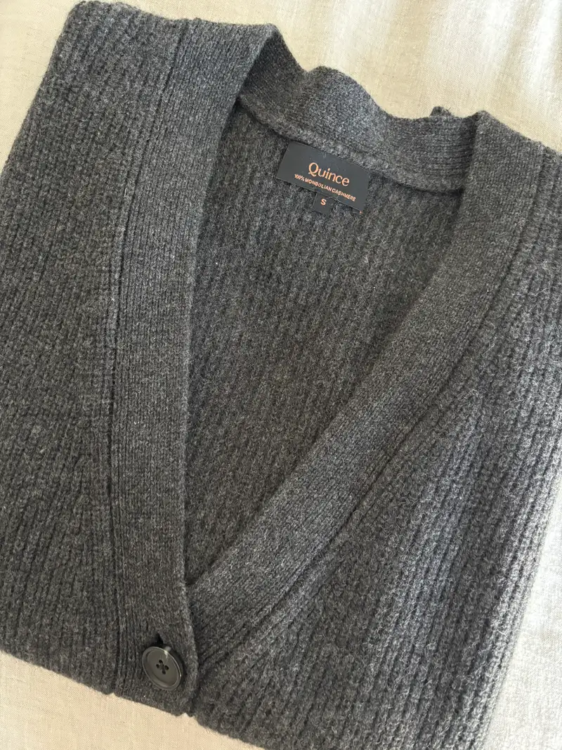 Customer image of Mongolian Spring Cashmere Oversized Boyfriend Cardigan Sweater