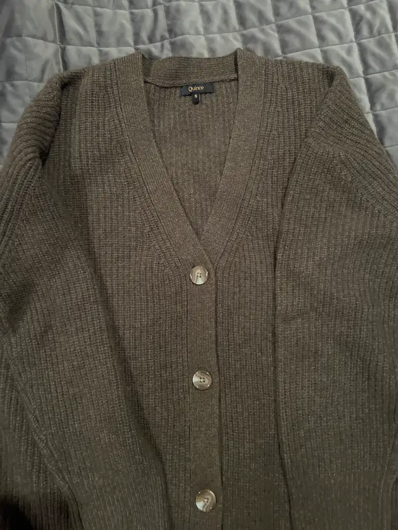 Customer image of Mongolian Spring Cashmere Oversized Boyfriend Cardigan Sweater