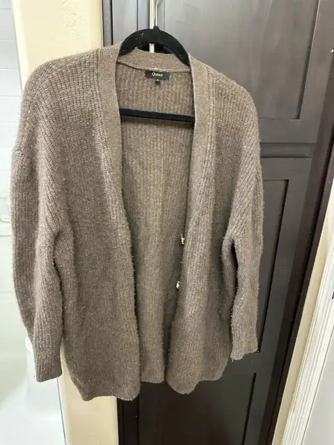 Customer image of Mongolian Spring Cashmere Oversized Boyfriend Cardigan Sweater