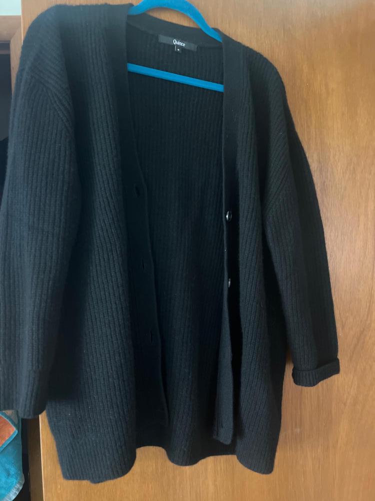 Customer image of Mongolian Spring Cashmere Oversized Boyfriend Cardigan Sweater