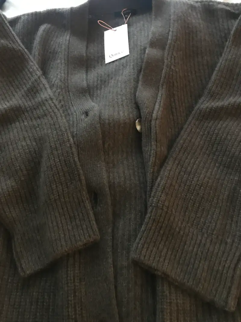 Customer image of Mongolian Spring Cashmere Oversized Boyfriend Cardigan Sweater