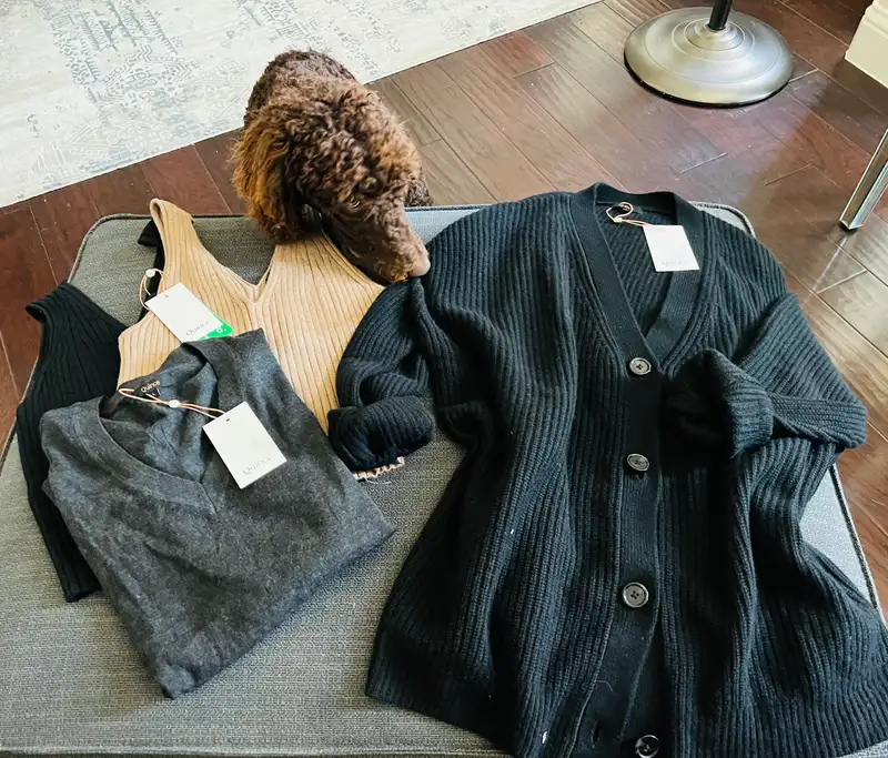 Customer image of Mongolian Spring Cashmere Oversized Boyfriend Cardigan Sweater