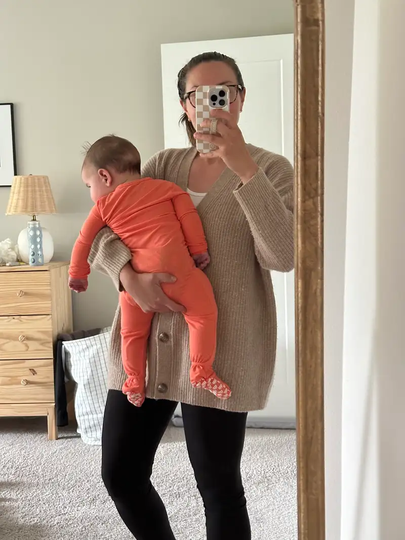 Customer image of Mongolian Spring Cashmere Oversized Boyfriend Cardigan Sweater