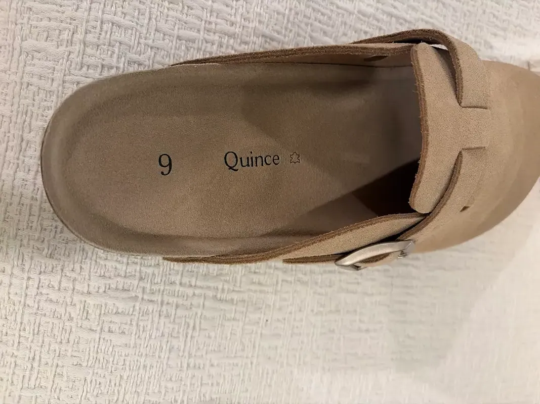 Water Repellent Suede Clog Mule in Dune | Quince Canada display picture 1