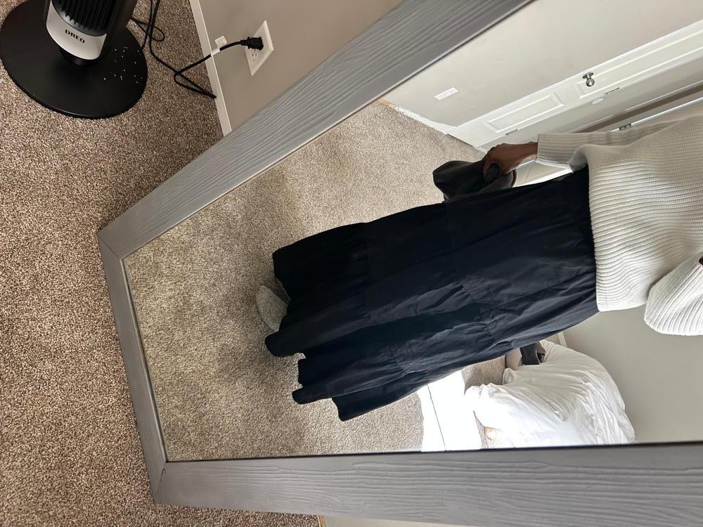 Customer image of 100% Organic Cotton Poplin Tiered Maxi Skirt