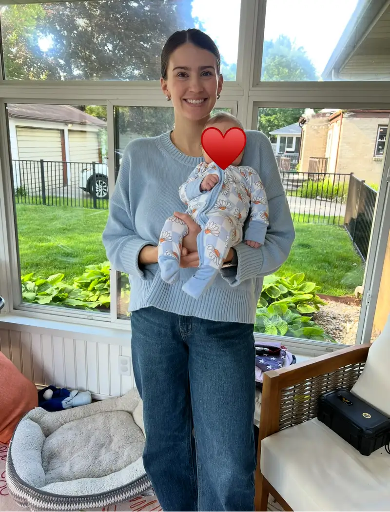 Customer image of 100% Organic Cotton Boyfriend Crew Sweater