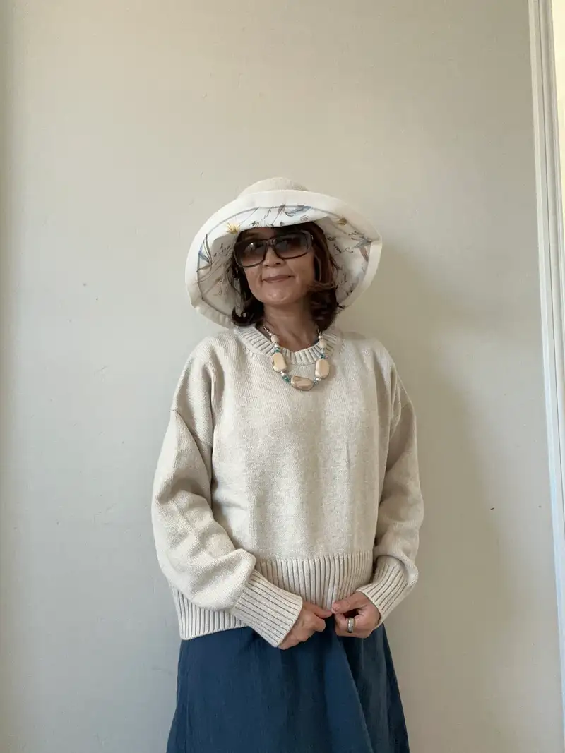 Customer image of 100% Organic Cotton Boyfriend Crew Sweater