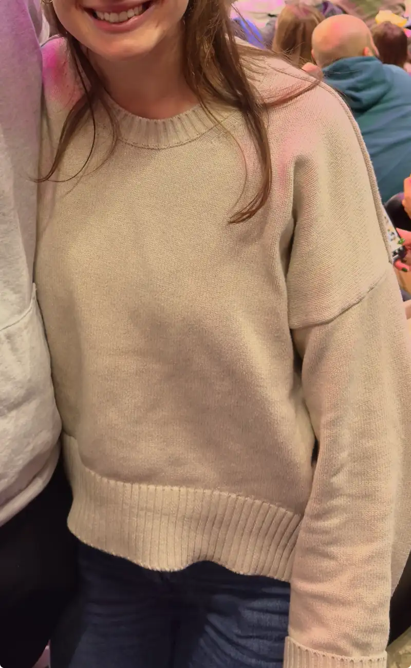 Customer image of 100% Organic Cotton Boyfriend Crew Sweater