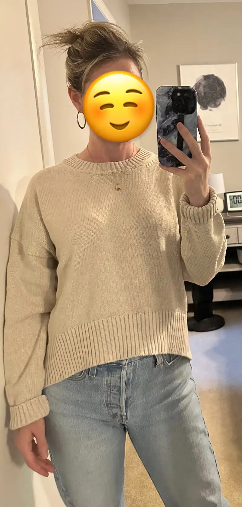 Customer image of 100% Organic Cotton Boyfriend Crew Sweater