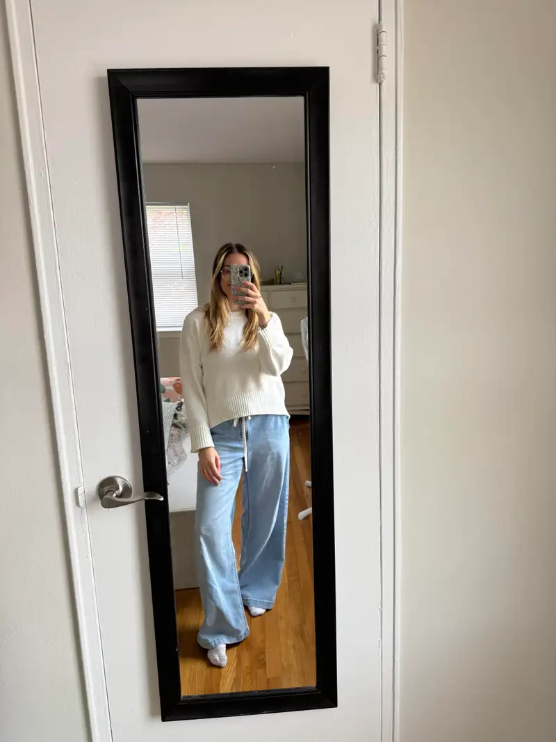 Customer image of 100% Organic Cotton Boyfriend Crew Sweater