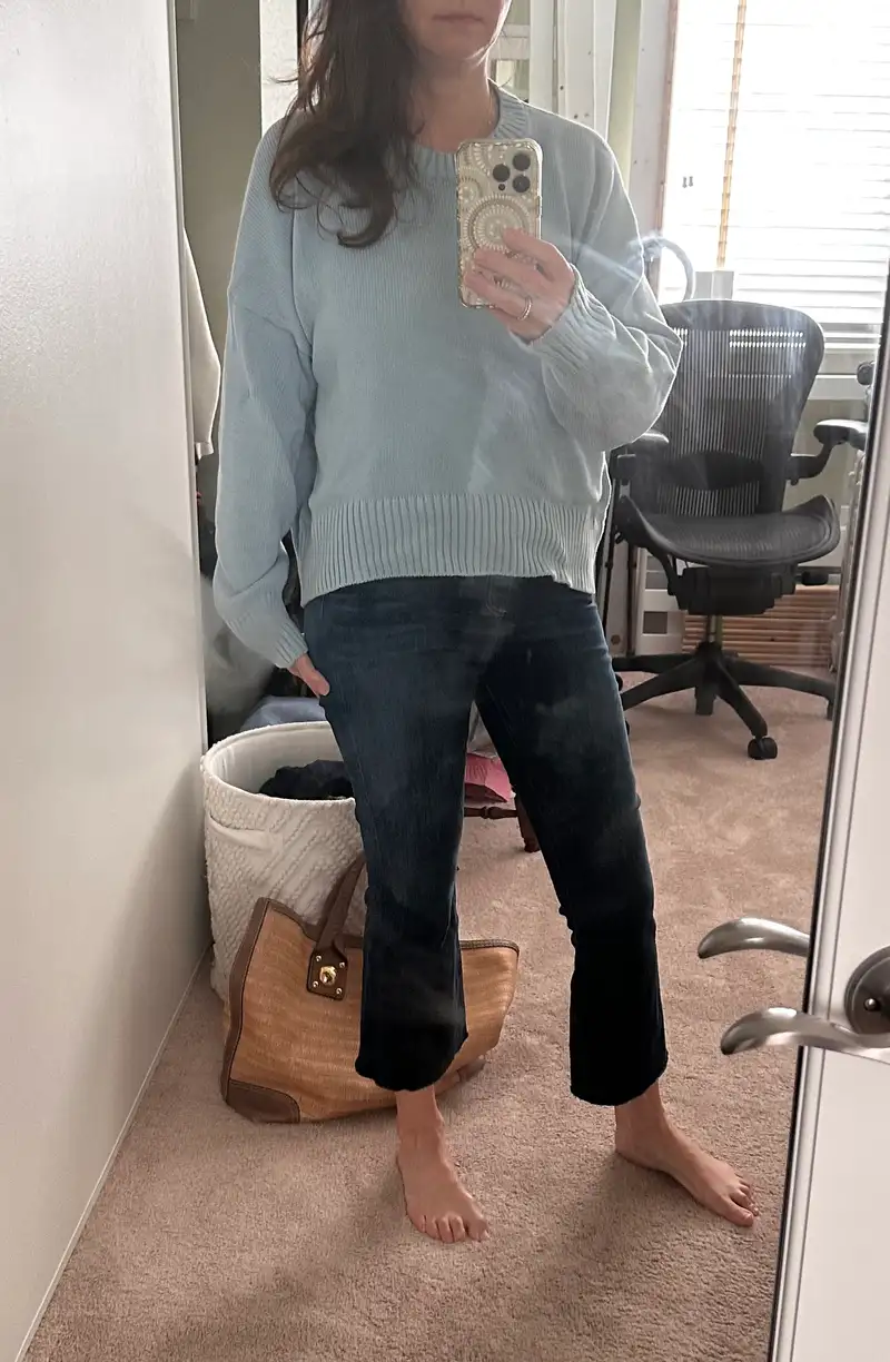 Customer image of 100% Organic Cotton Boyfriend Crew Sweater