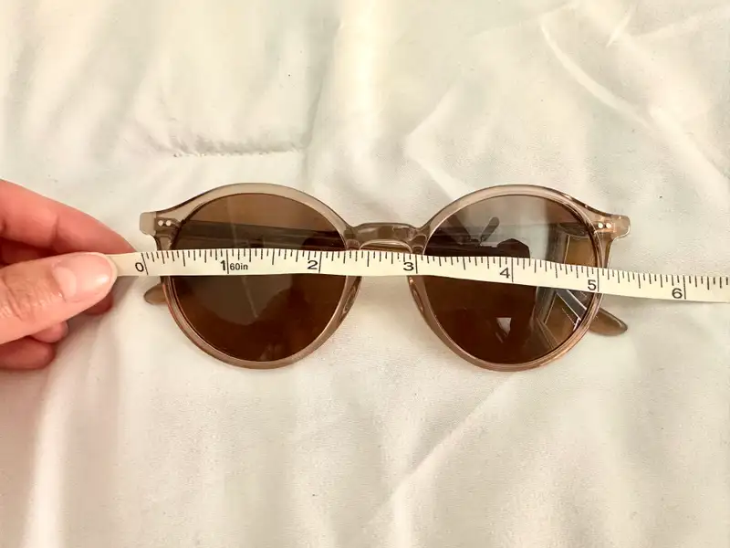Quince Brixton Polarized Acetate Sunglasses Clear Taupe Brown Lens Round Frame Brixton Polarized Acetate Sunglasses in Clear Taupe with  main image 4