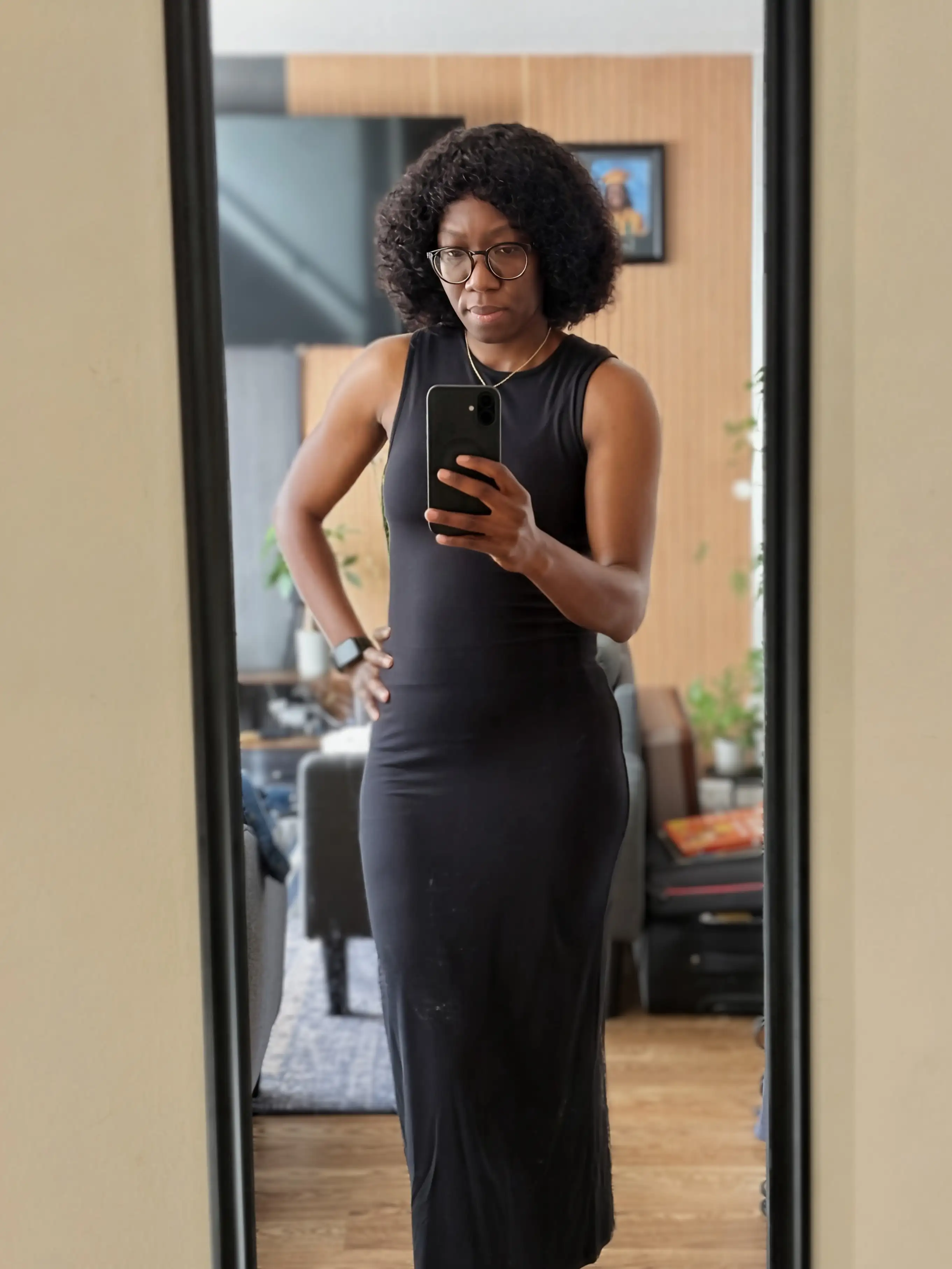 Tencel Rib Knit Tank Midi Dress