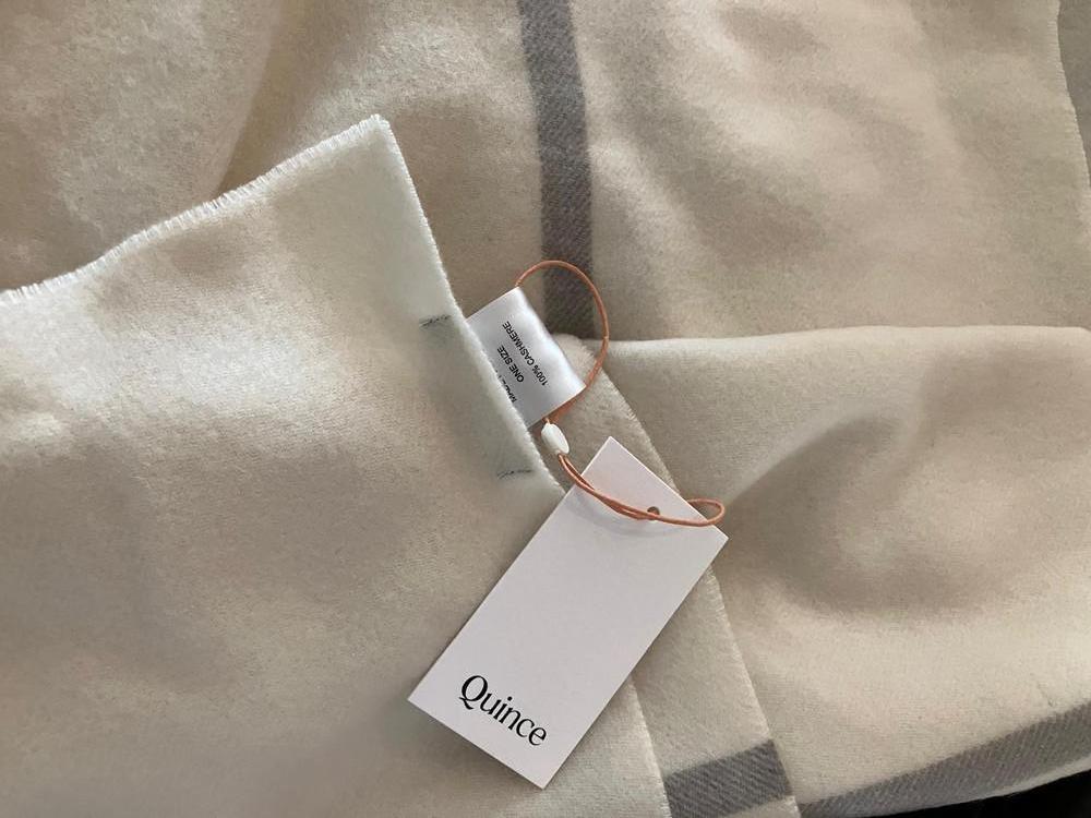 Mongolian Cashmere Colorblock Wrap
