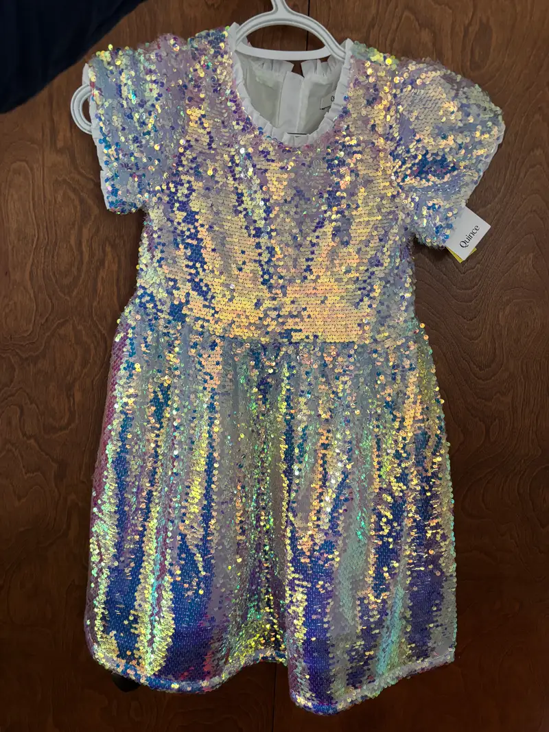 Sequin Flutter Sleeve Dress - Kid Girl Sequin Flutter Sleeve Dress - Kid Girl