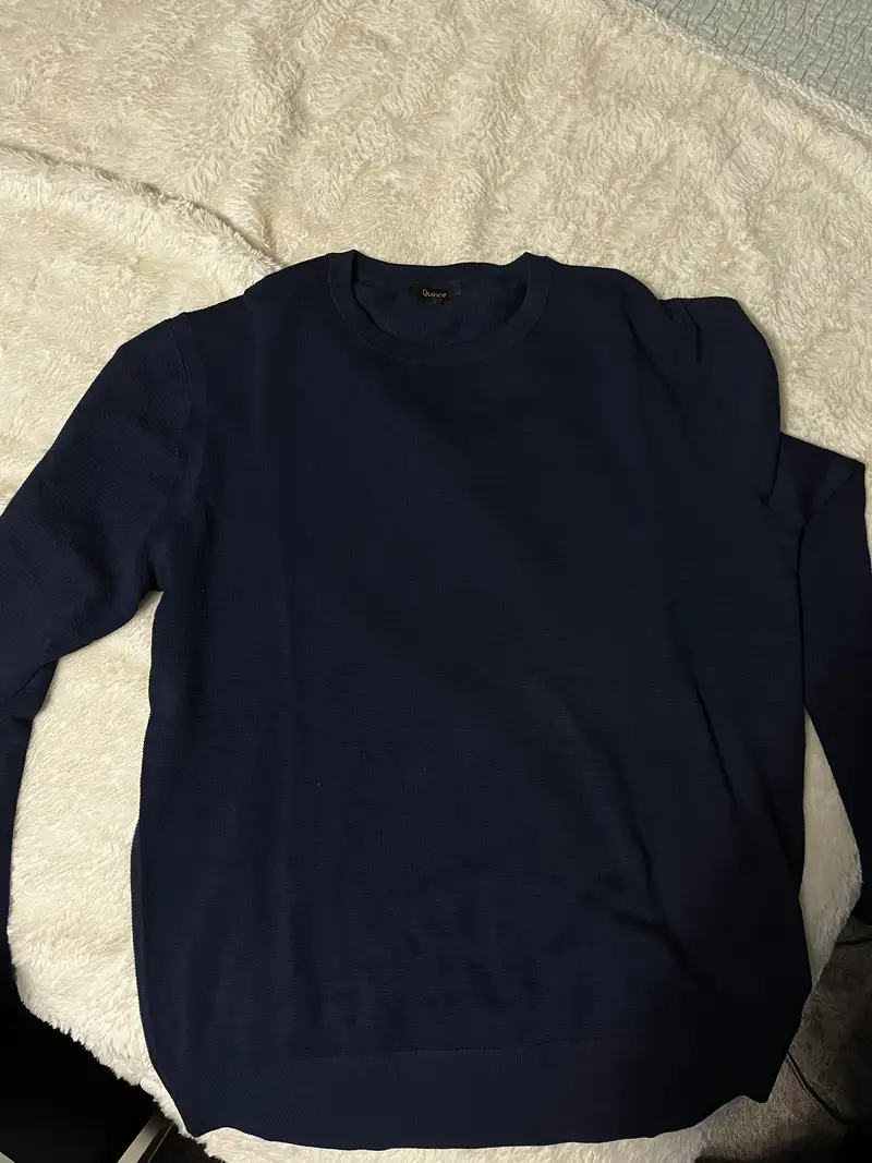 Organic Cotton-Silk Pique Crewneck Sweater