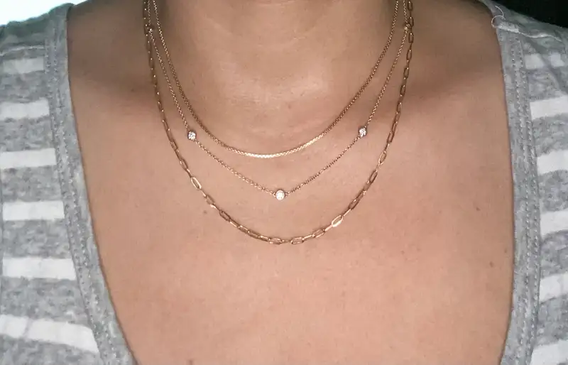 Silver Bold Herringbone Chain Necklace