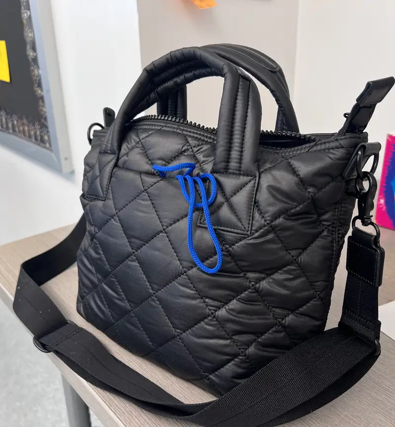 Transit Quilted Small Crossbody Tote in Charcoal