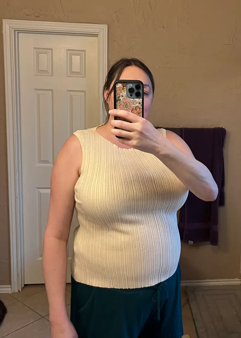 Cotton Cashmere Ribbed Tank