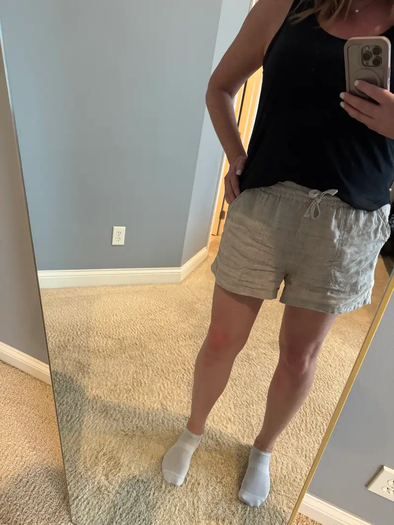 Customer image of 100% European Linen Shorts