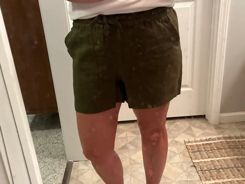 Customer image of 100% European Linen Shorts