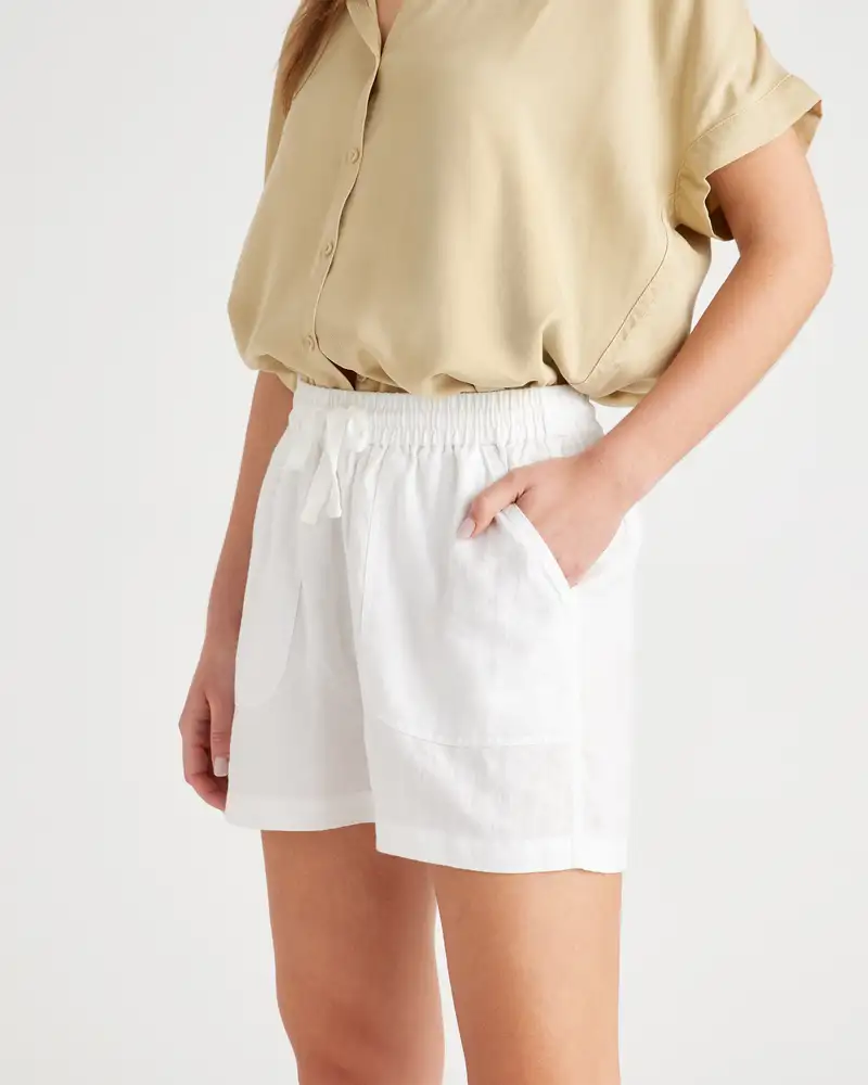 Customer image of 100% European Linen Shorts