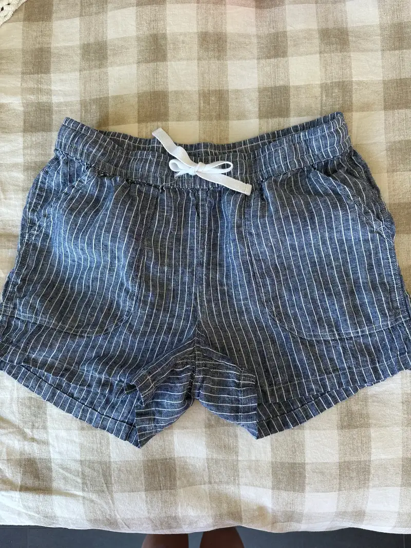 Customer image of 100% European Linen Shorts