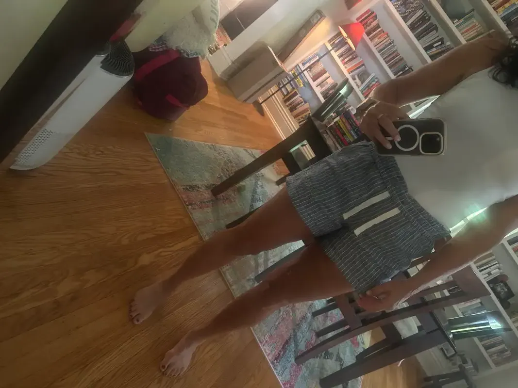 Customer image of 100% European Linen Shorts
