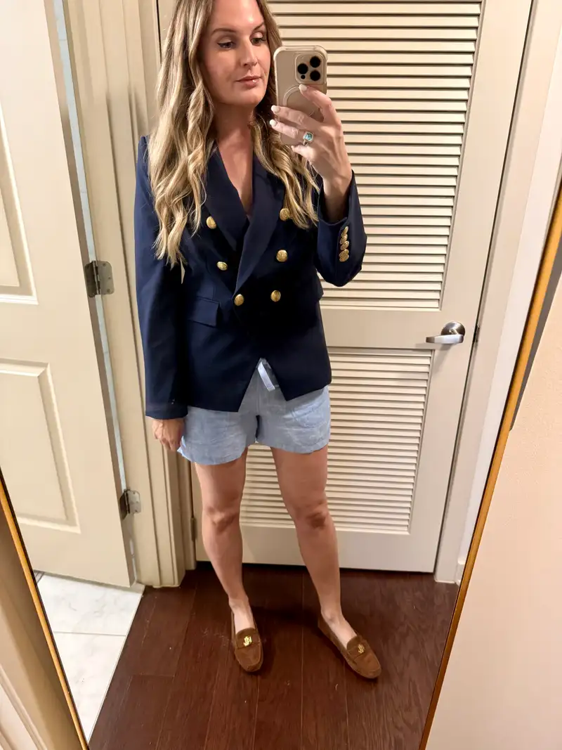 Customer image of 100% European Linen Shorts