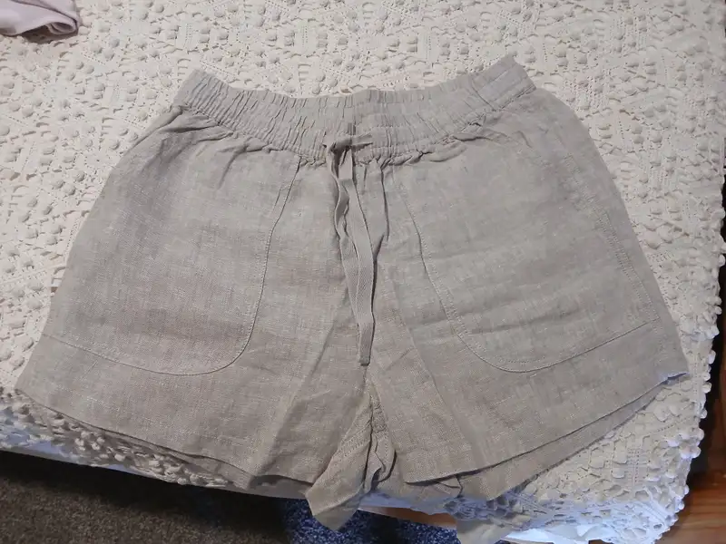 Customer image of 100% European Linen Shorts