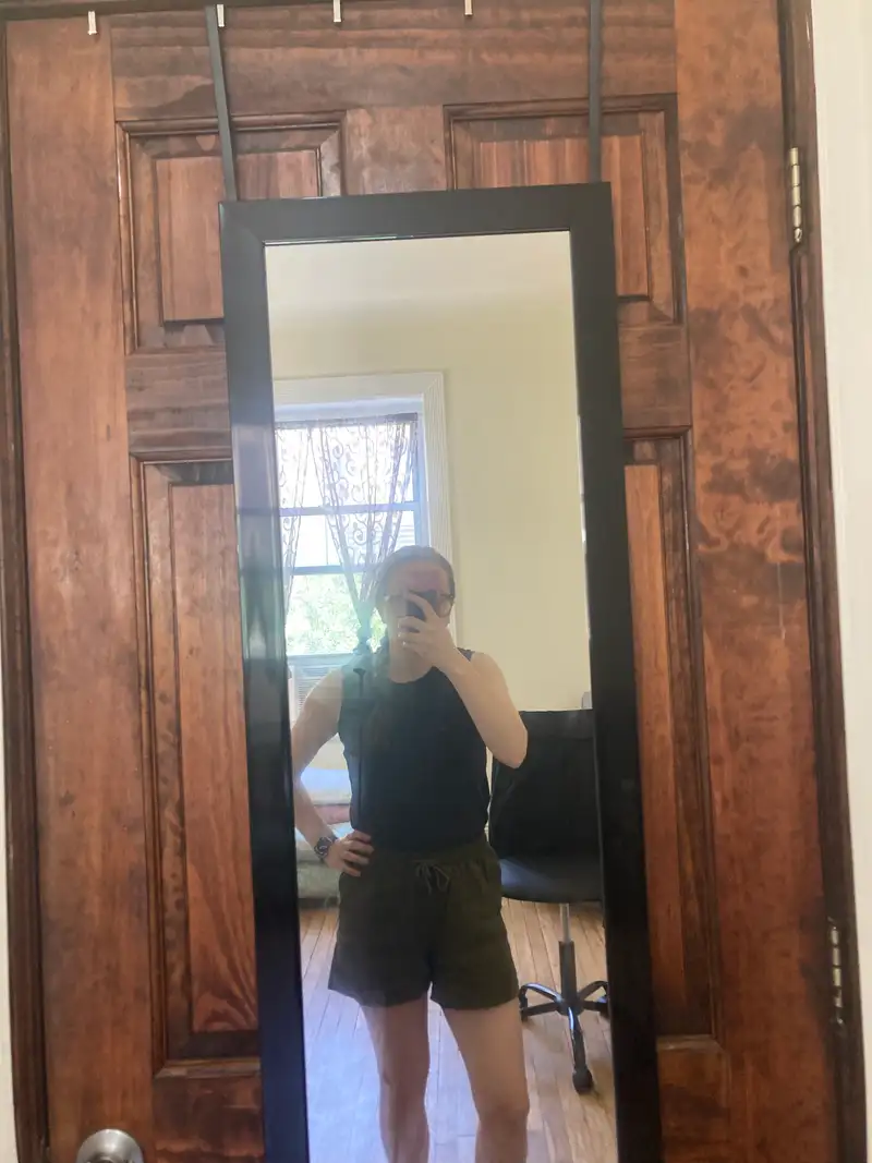 Customer image of 100% European Linen Shorts