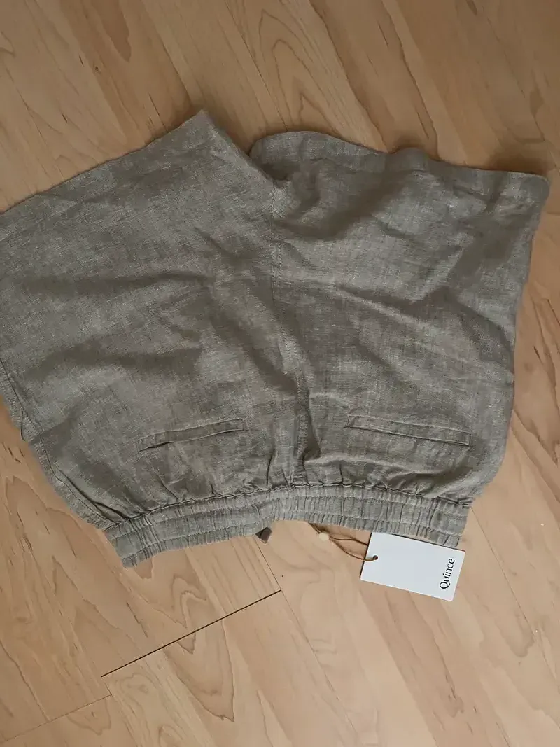 Customer image of 100% European Linen Shorts